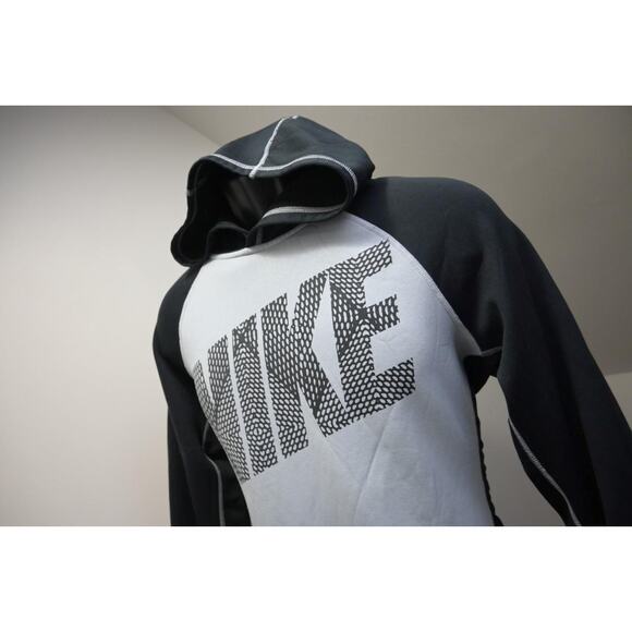Nike Hoodie Therma Fit Gray Black Pullover Fleece Sweater Boys Size Large - Picture 2 of 7